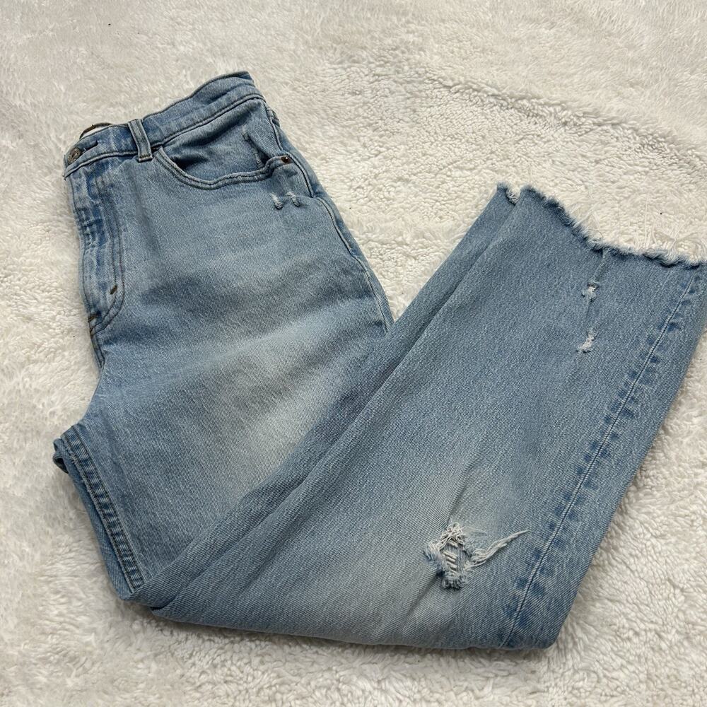 Abercrombie Fitch Womens Kick Flare Ultra HR Jeans 6 Boho Indie Cotton Festival